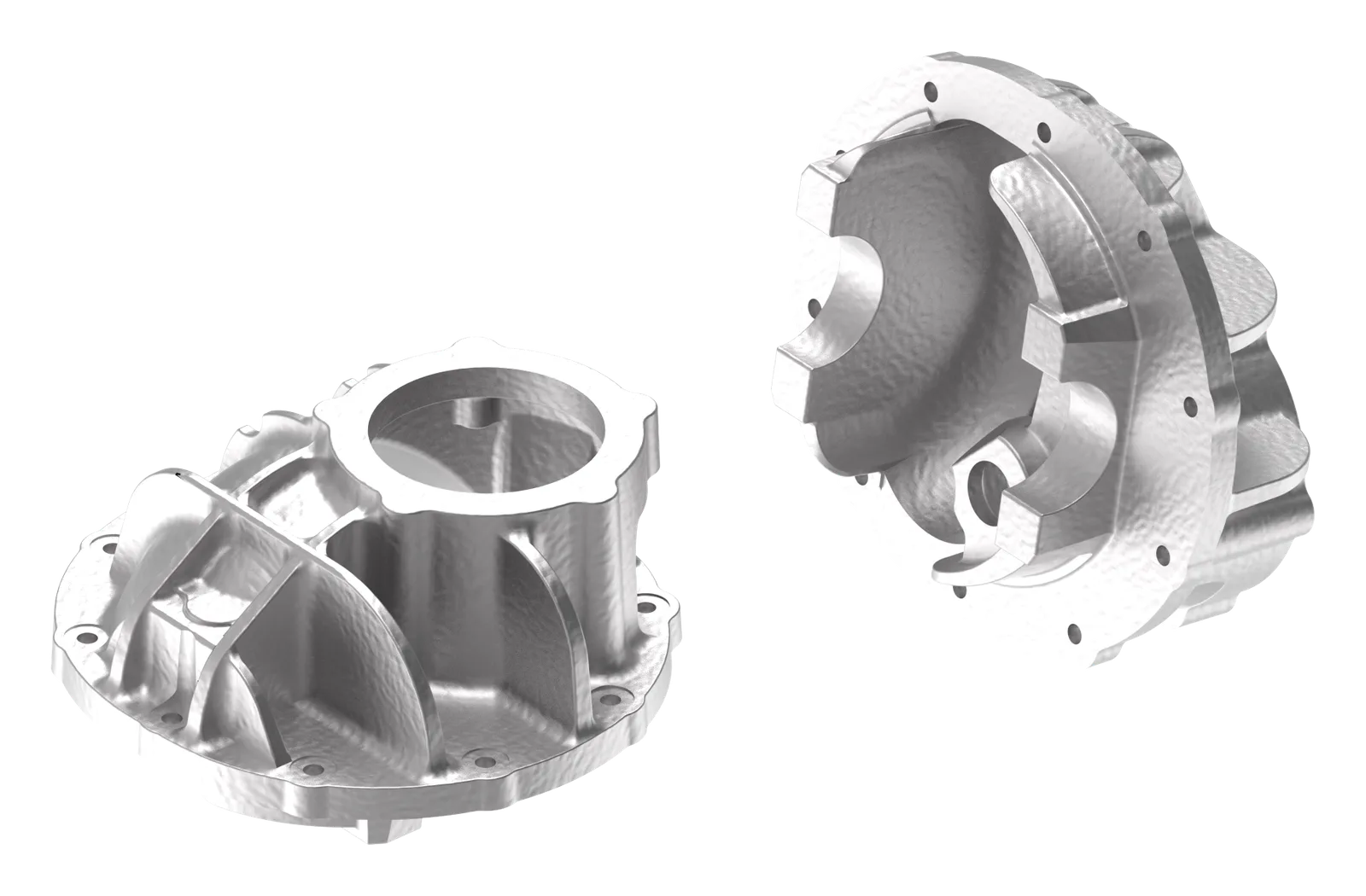 C Series iron housing, front and rear